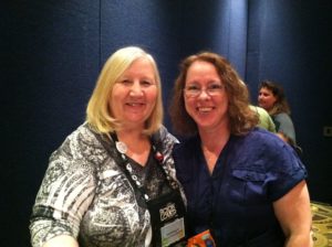 Barbara Vey from Publisher's Weekly and me. She is nice, nice, nice!