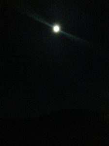 Full moon while running in dark
